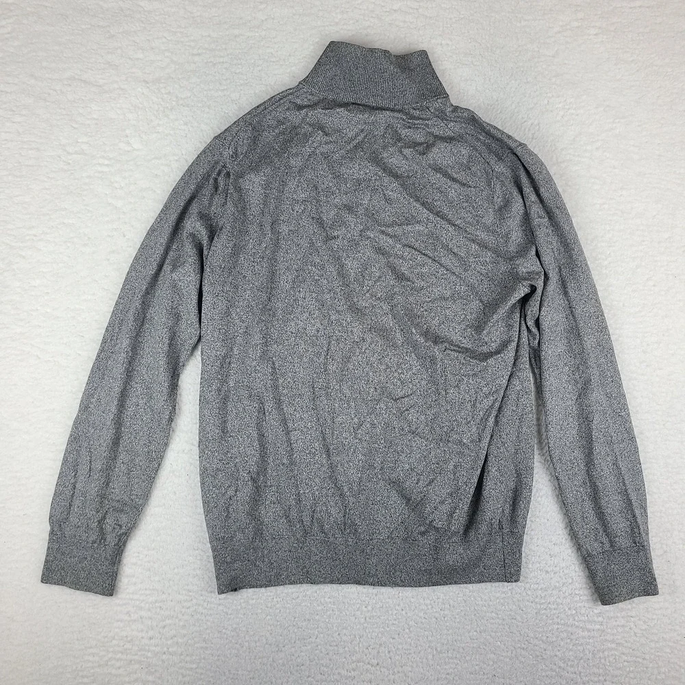 Banana Republic Sweater Mens Large Gray Luxury Blend Full Zip Sweatshirt *